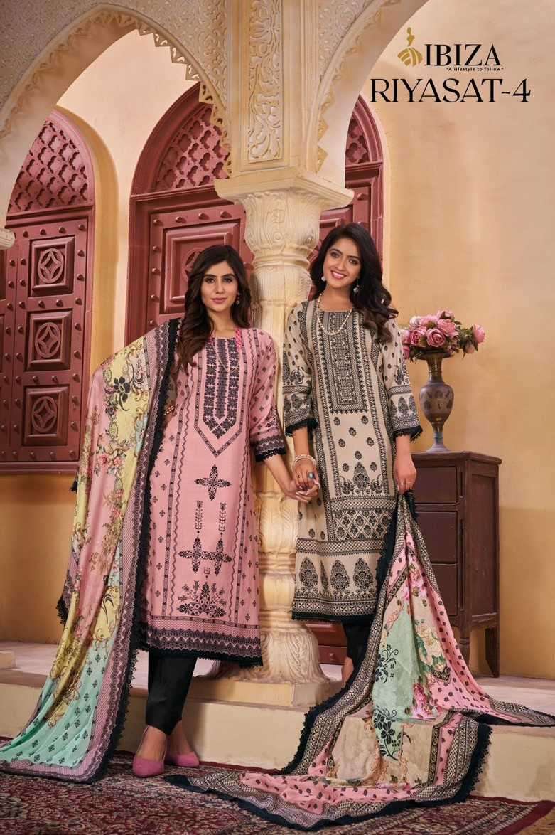 ibiza riyasat vol4 bemberg muslin pakistani suit summer catlog wholesaler