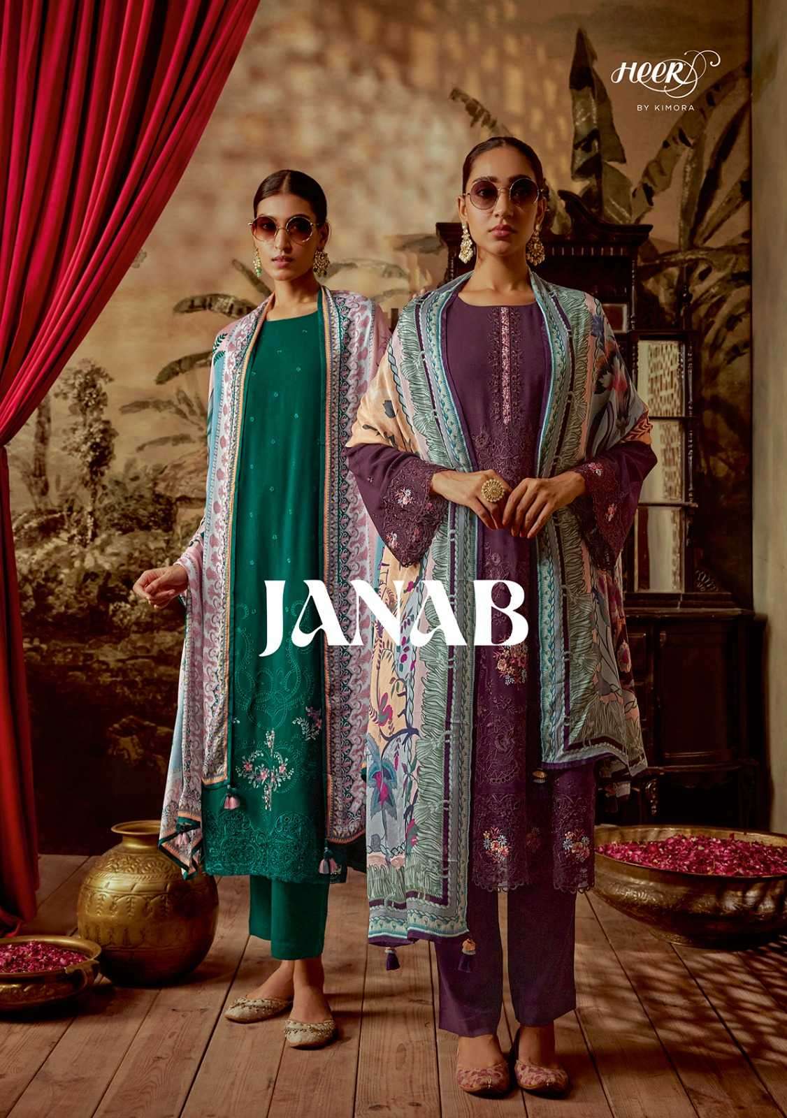 kimora heer janab fancy unstich salwar kameez modal silk suit catlog local dealer surat