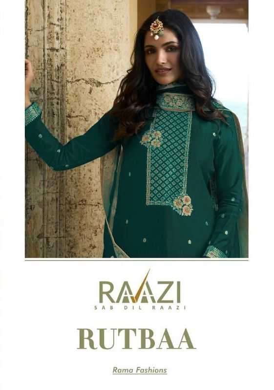 RAAZI RUTBAA SILK JACQUARD MEENAKARI SALWAR SUIT WHOLESALER SURAT