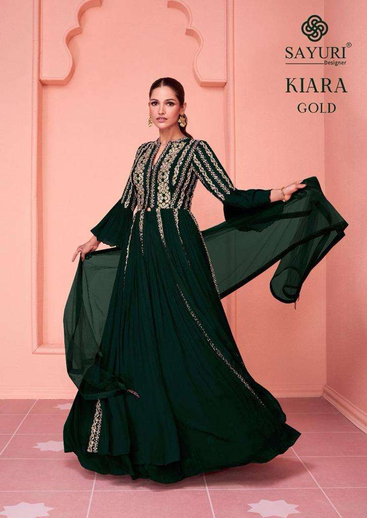 sayuri kiara gold partywear indo western collection supplier