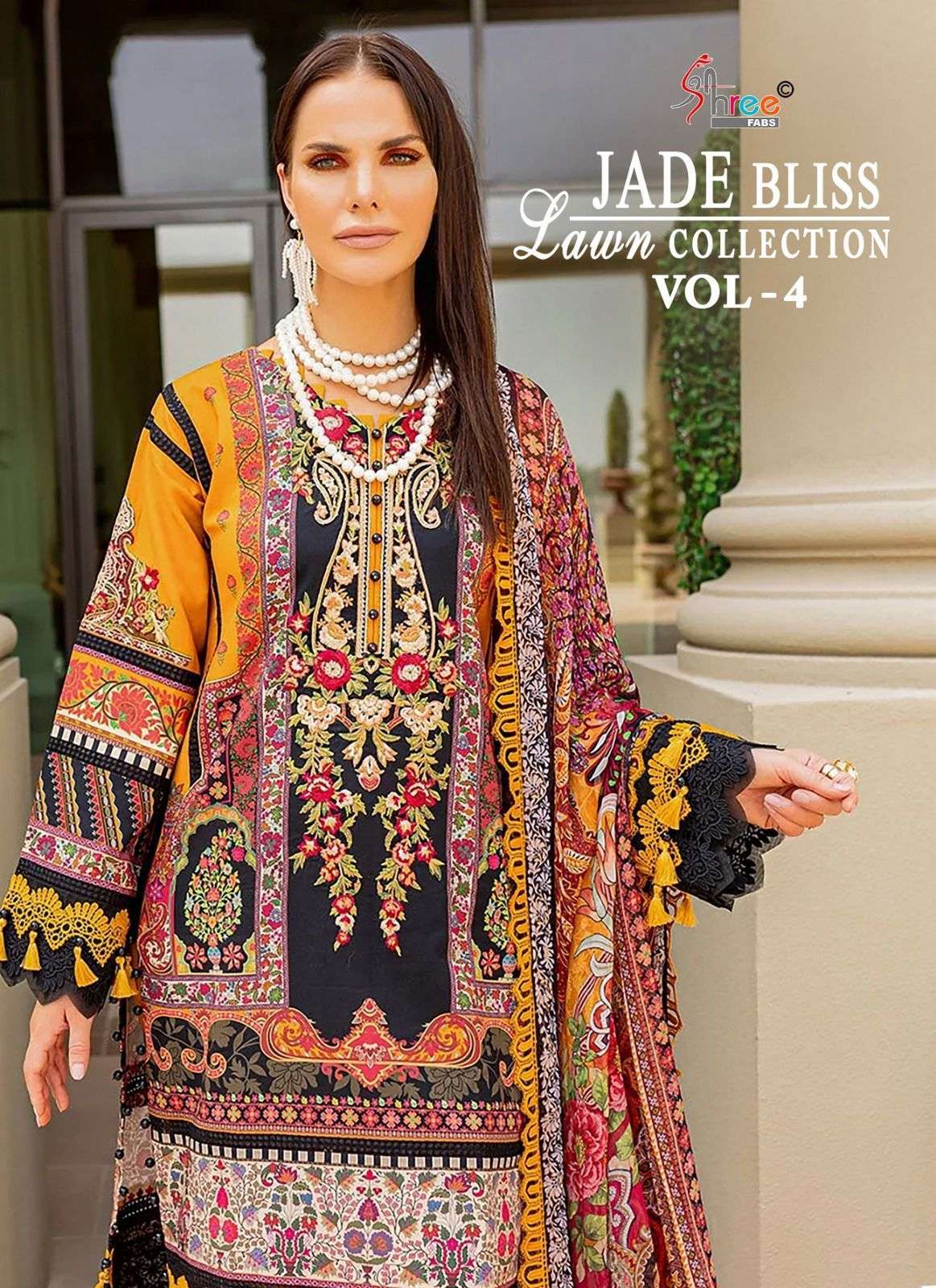 SHREE FAB JADE BLISS LAWN COLLECTION VOL 4 PAKISTANI SUIT DEALER SURAT