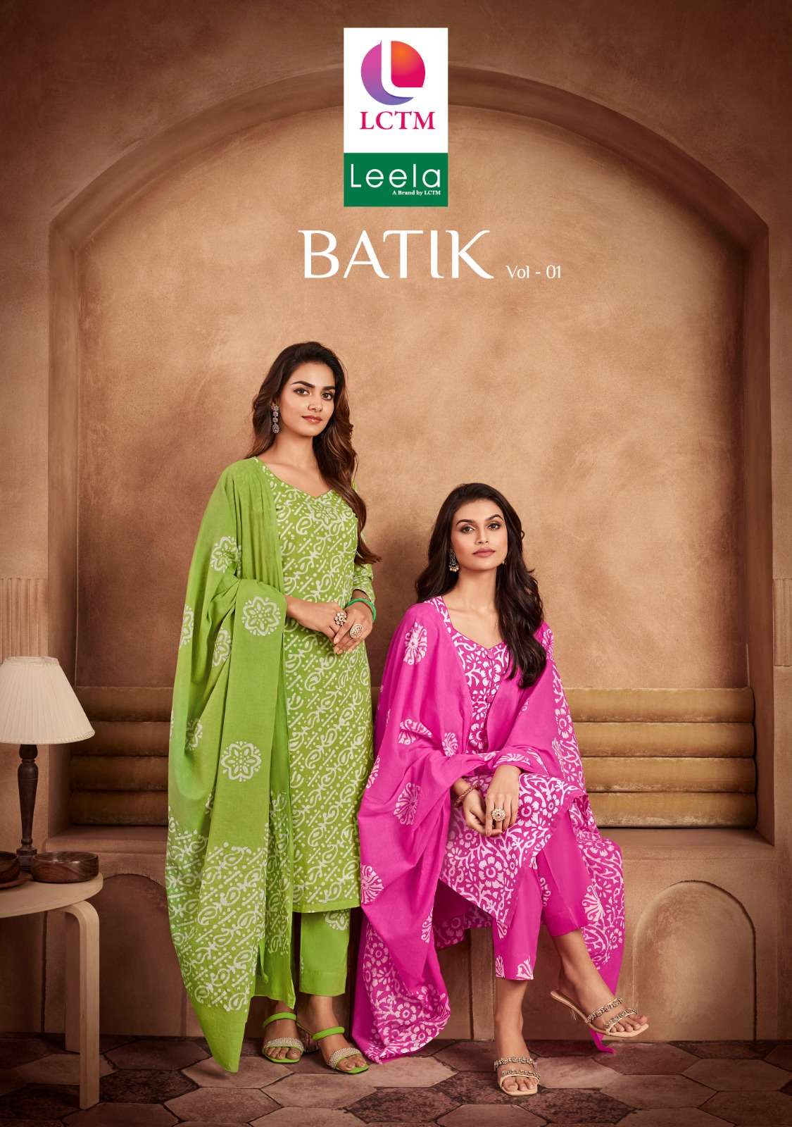 BATIC VOL 1 BY LEELA BATIC PRINT CAMRIC LAWN DRESS MATERILES