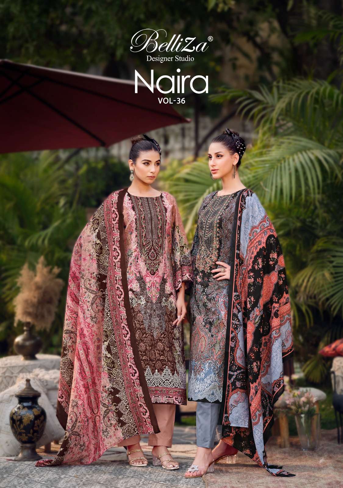 BELLIZA DESIGNER STUDIO NAIRA 36 PAKISTANI COTTON CATLOG WHOLESALER