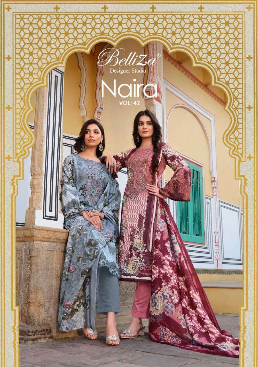 belliza naira vol 42 cotton pakistani catalouge best price