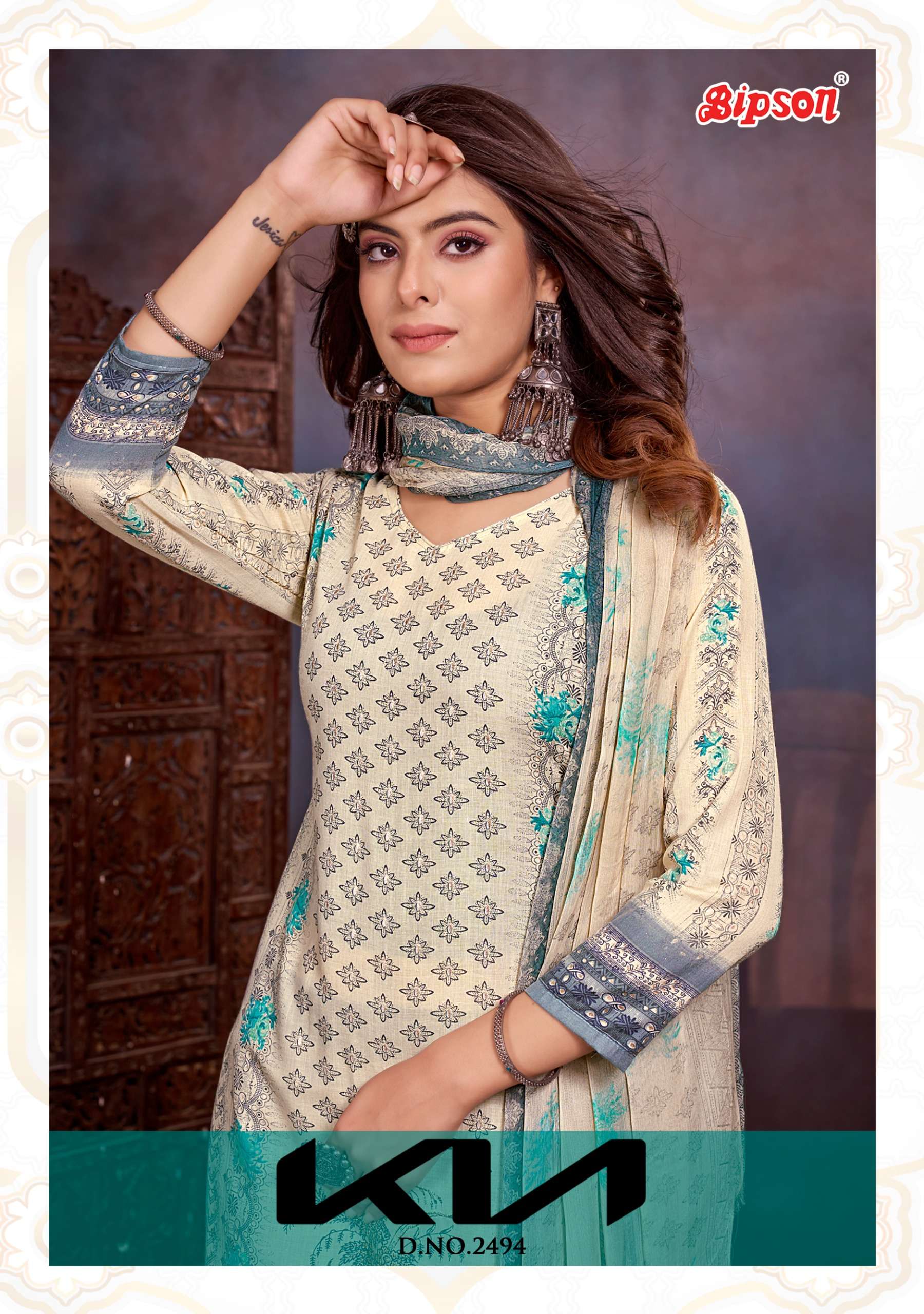 BIPSON KIA- 2494 COTTON PRINT PYOR DUPPTA SUIT SUPPLIER