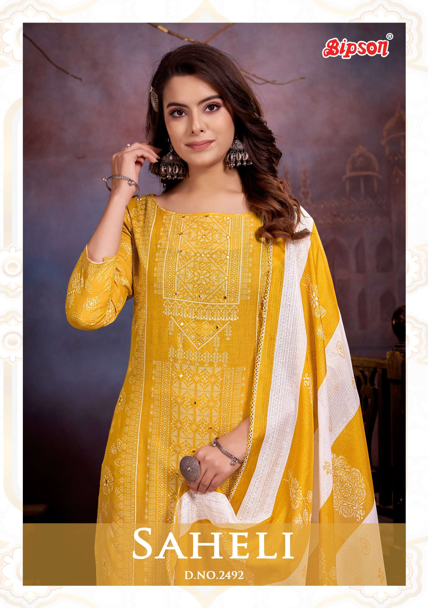 BIPSON SAHELI 2492 COTTON MIROR WORK KOTA CHEX DUPPTA 