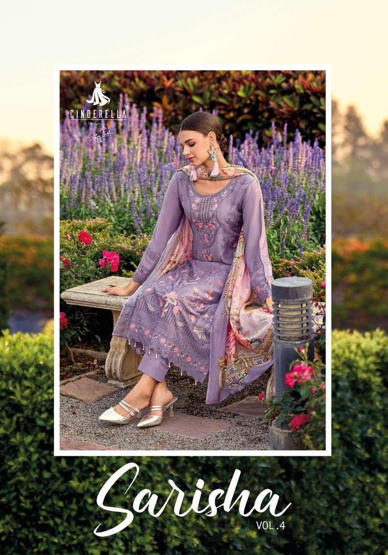 CINDERELLA SARISHA VOL:-4 MUSLIN NEW LADIES SUIT ONLINE DEALER