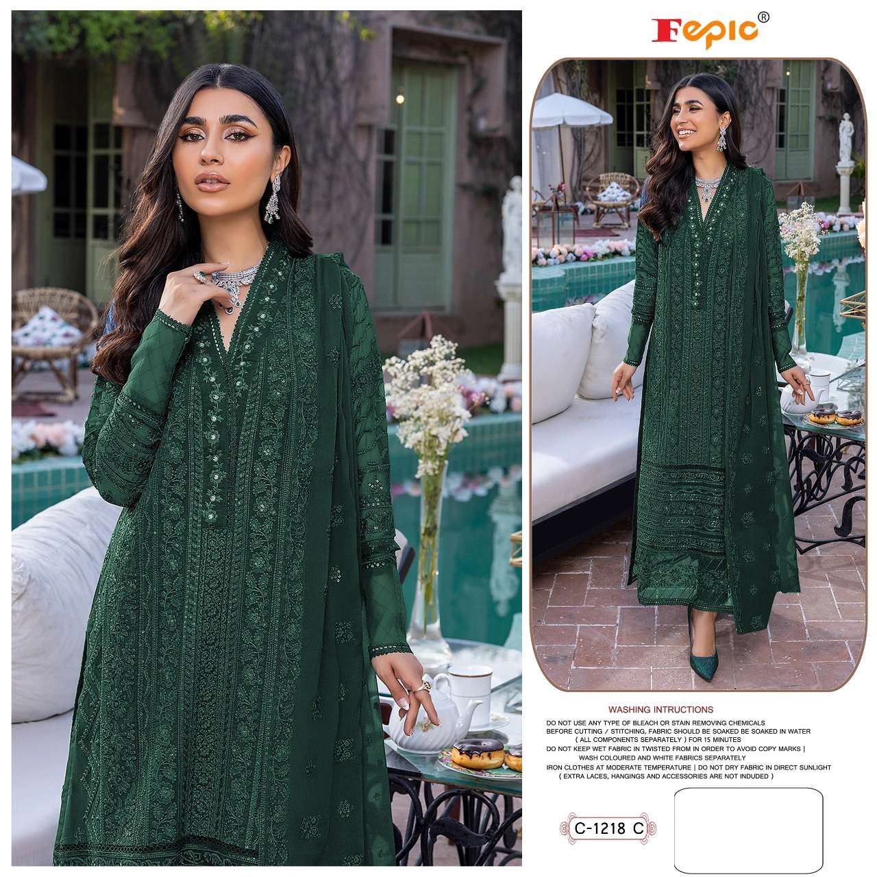 FEPIC C1218 ROSEMEEN GEORGETTE PAKISTANI DRESS ONLINE