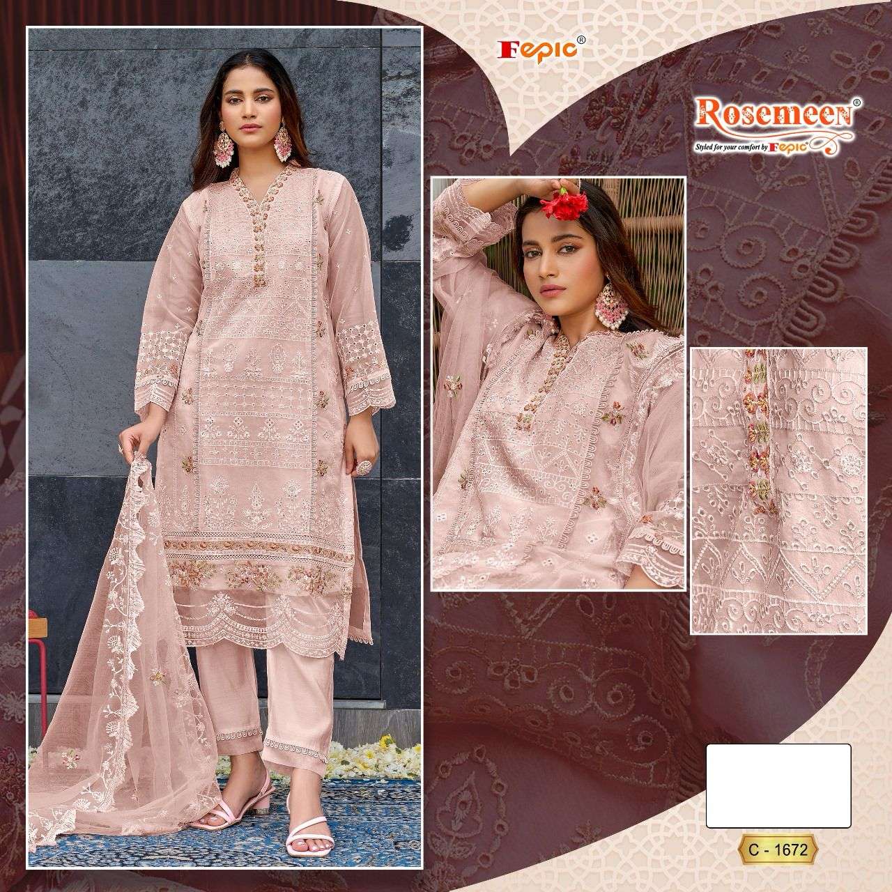 FEPIC C1672 ROSEMEEN PAKISTANI DRESS SUPPLIER SURAT