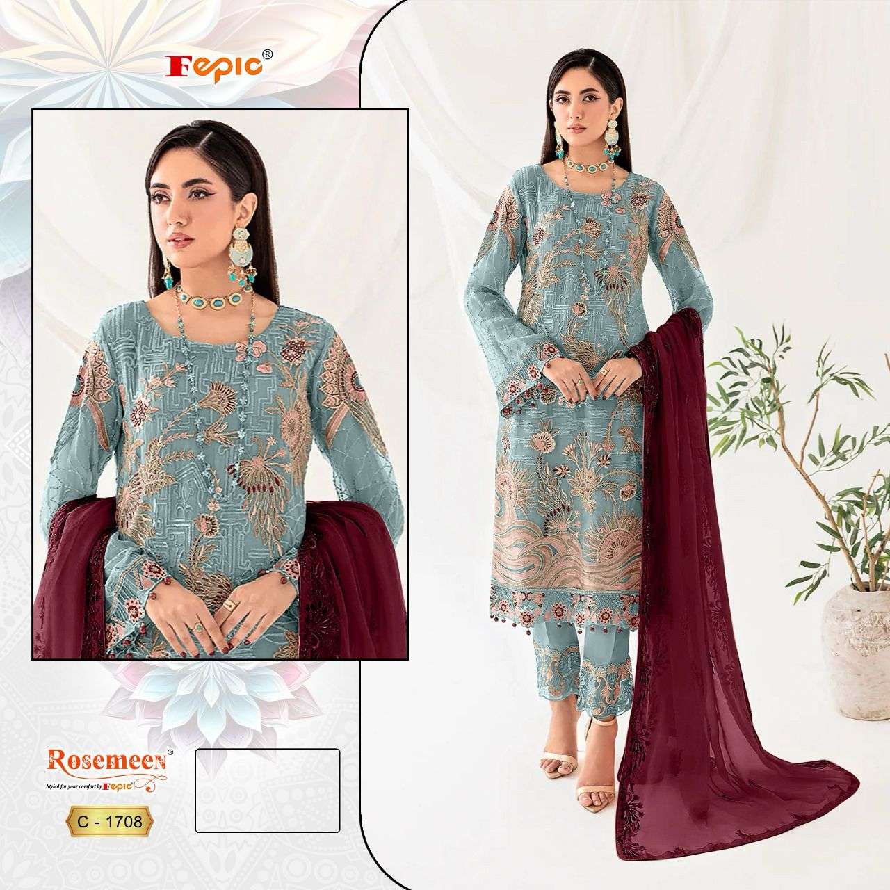 FEPIC C1708 ROSEMEEN PAKISATNI DRESS ONLINE BEST RATE