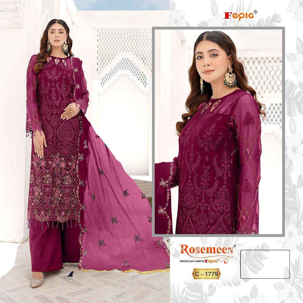 FEPIC C1779 ROSEMEEN GEORGETTE PAKISTANI DRESS ONLINE DEALER