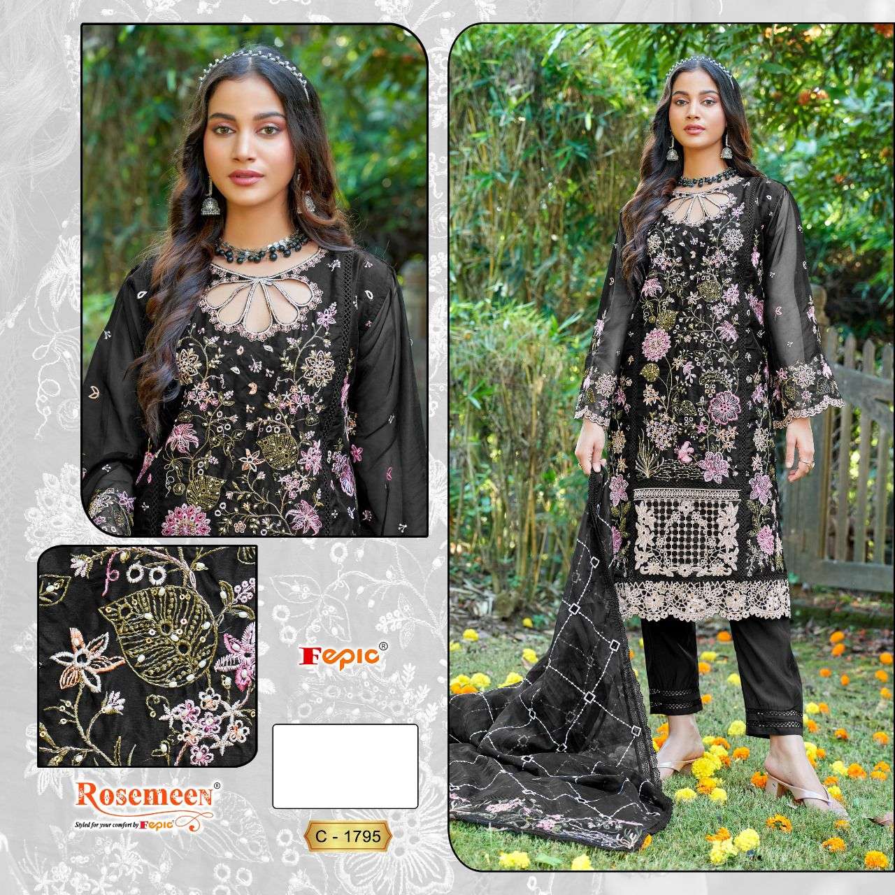 FEPIC C1795 ROSEMEEN PAKISTANI LATEST LADIES SUIT 