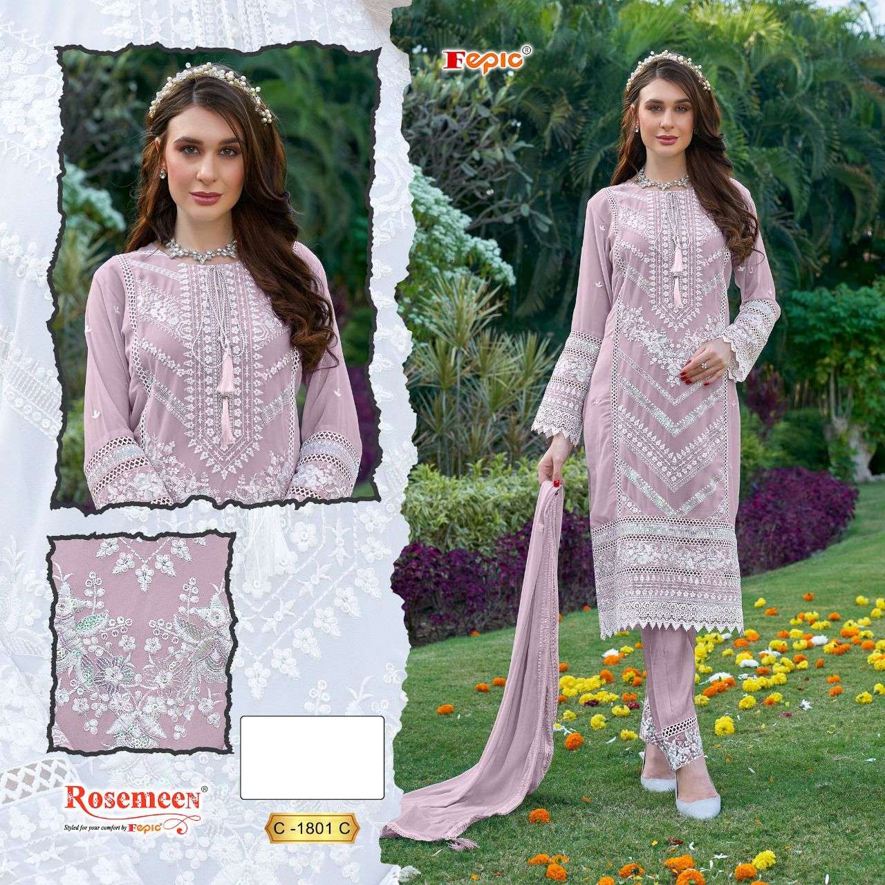 FEPIC C1801 ROSEMEEN PAKISTANI LADIES SUIT BUY WHOLESALE