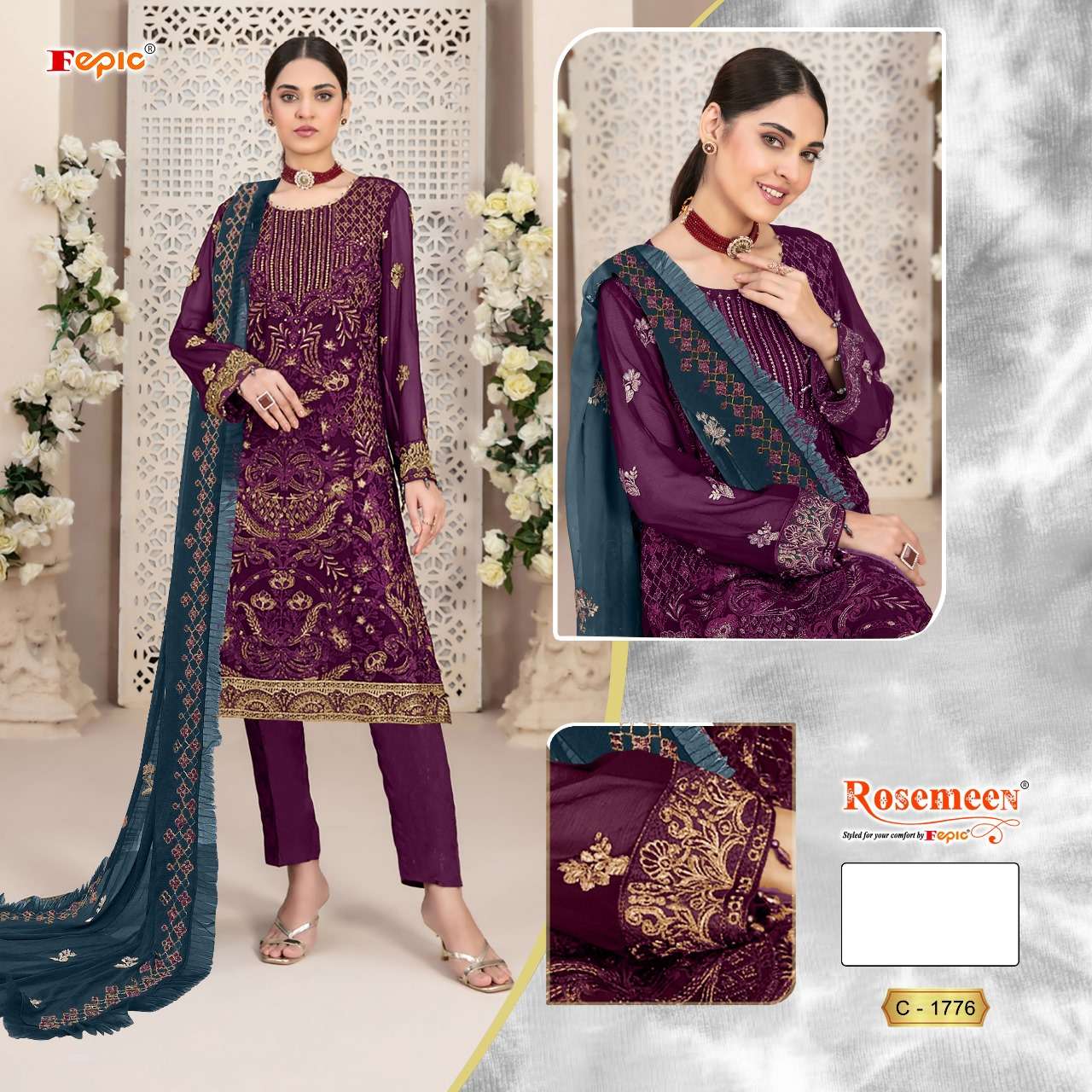 FEPIC ROSEMEEN C1776 PAKISTANI SUIT BUY ONLINE 