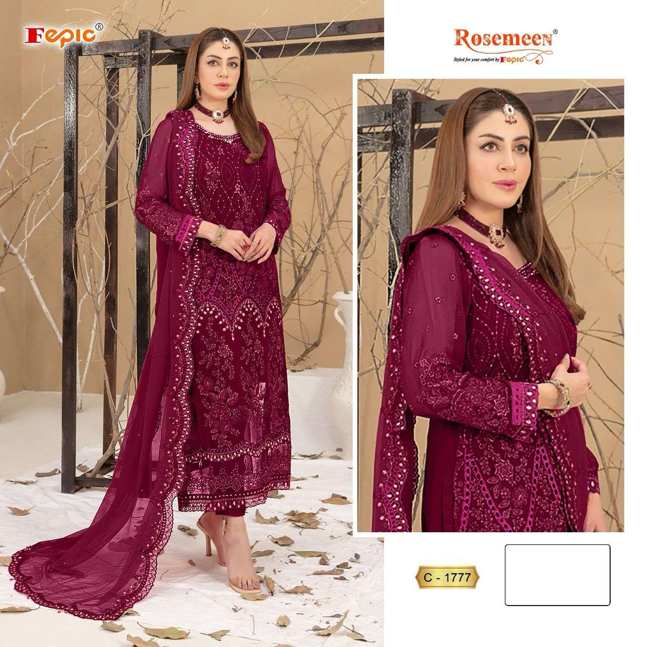 FEPIC ROSEMEEN C1777 GEORGETTE PAKISTANI DRESS EID COLLECTION 2024