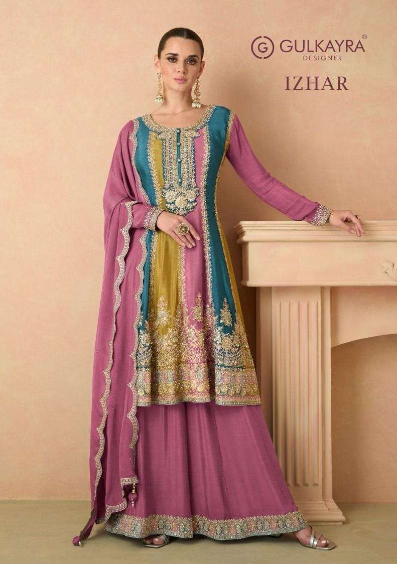 GULKAYRA IZHAR CHINON LADIES DESIGNER READYMADE SUIT