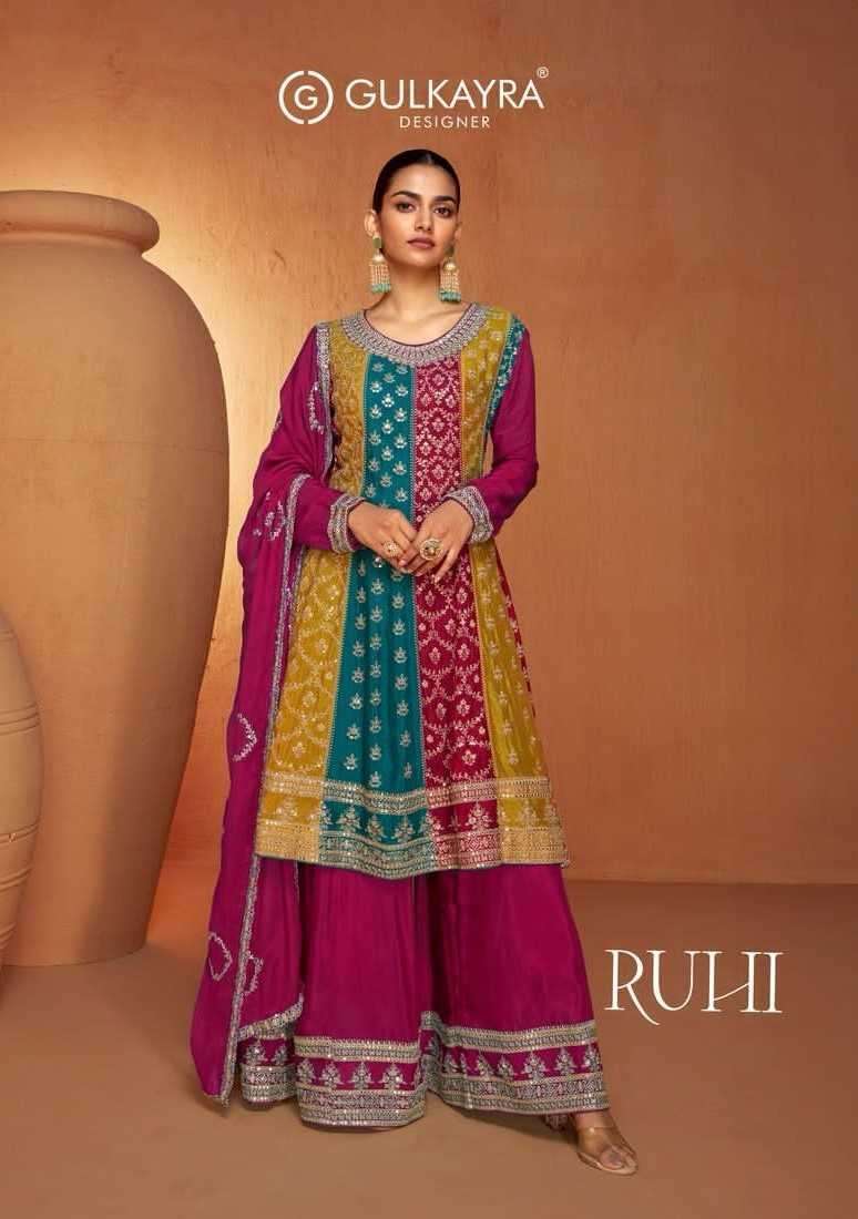 GULKAYRA RUHI CHINON SILK READYMADE LADIES SUIT 