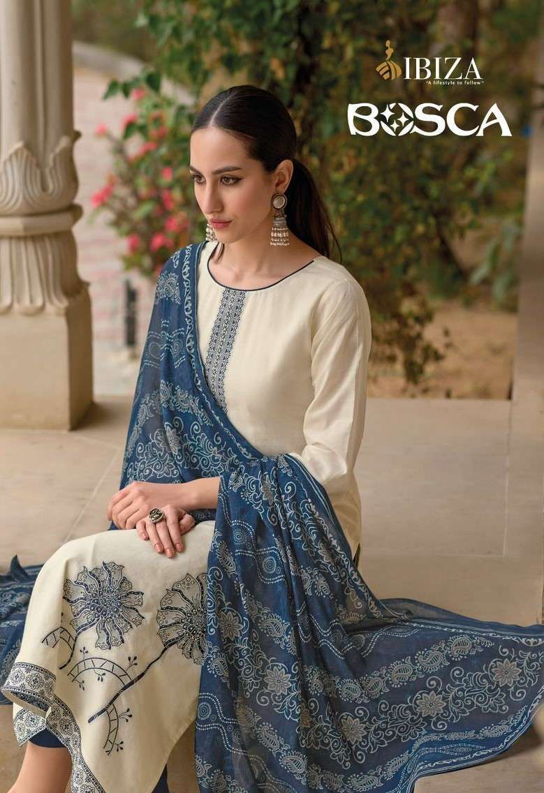 IBIZA BOSCA COTTON JACQUARD LADIES SUIT WHOLESALER 