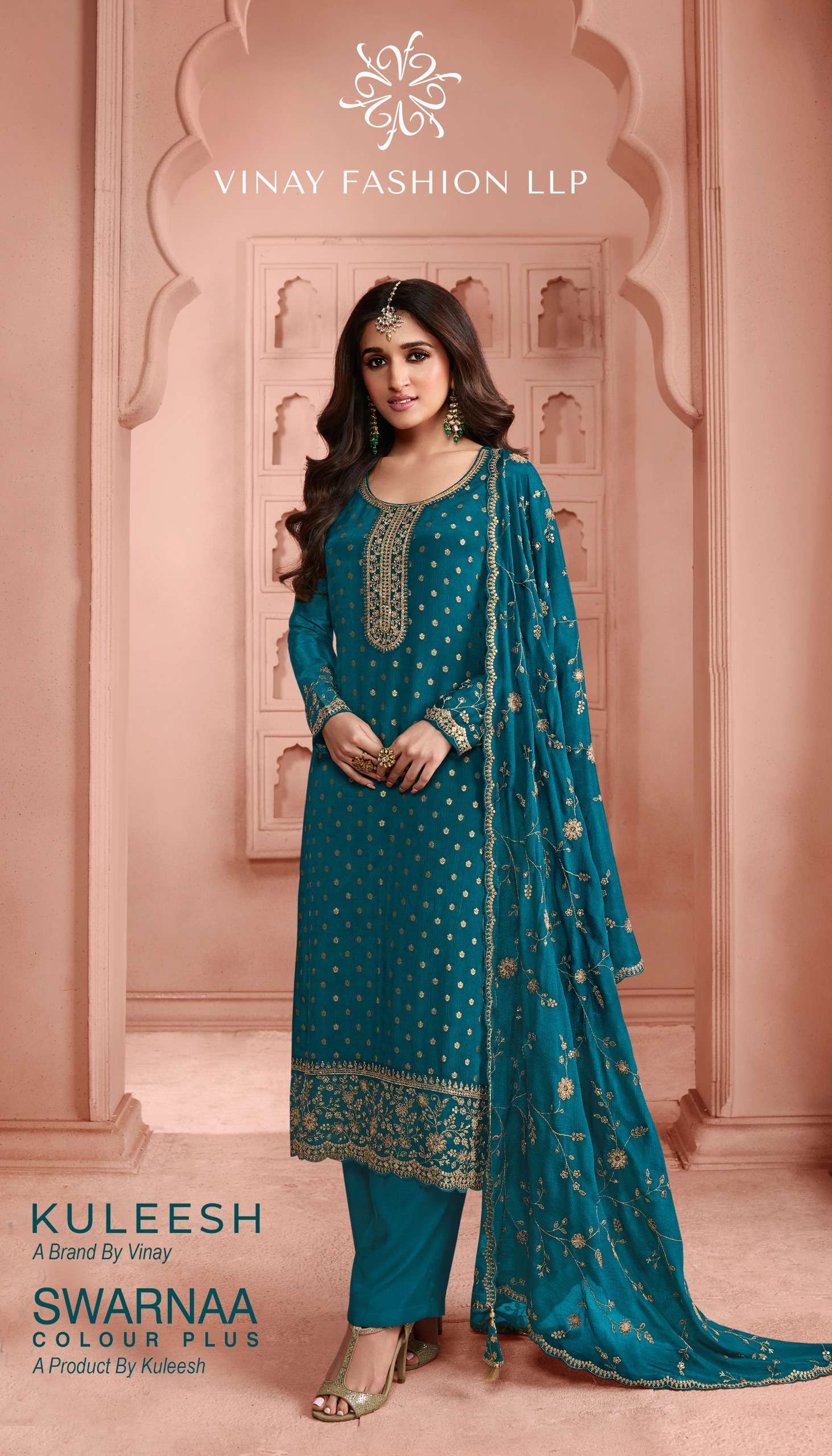 KULEESH SWARNAA COLOURPLUS OCCATION  WEAR DESIGNER SUIT