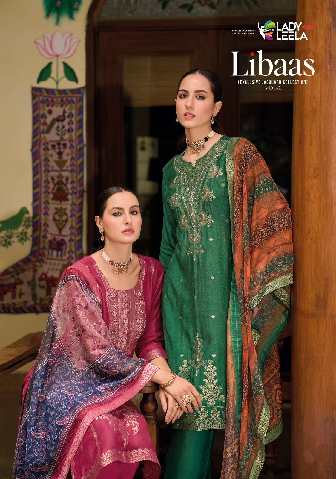 LADY LEELA LIBAAS VOL 2 SILK JACQUARD READYMADE BEST PRICE