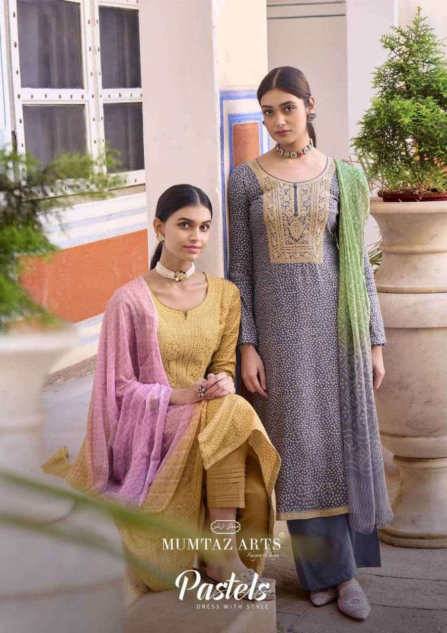 MUMTAZ ART PASTLES LAWN COTTON SALWAR SUIT CATLOG BUY WHOLESALE