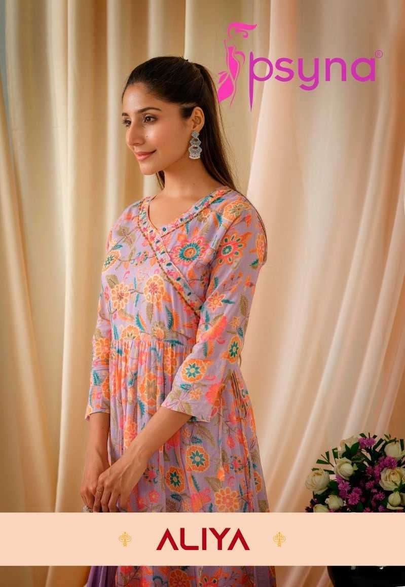 PSYNA ALIYA COTTON LAWN  3 PCS READYMADE NEW ARRIVLE