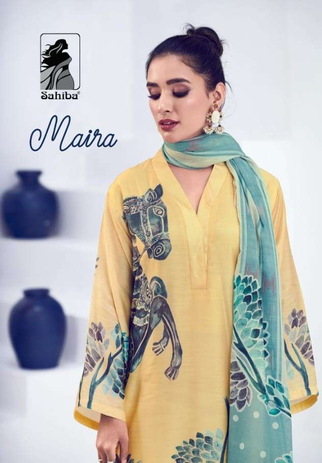 SAHIBA MAIRA MUSLIN SUIT BUNDLE 2PCS