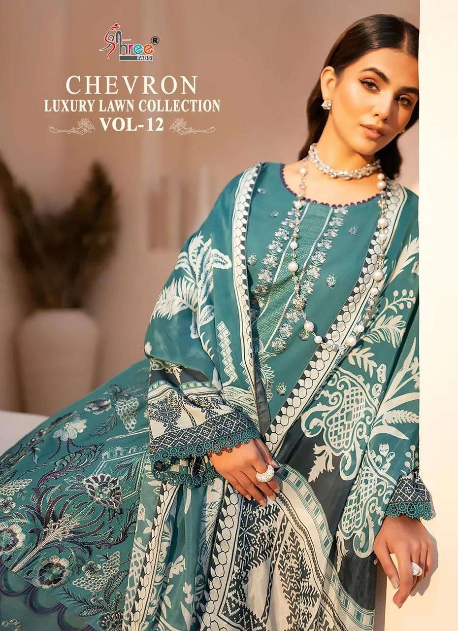 SHREE FABS CHEVRON LUXURY LAWN COLLECTION VOL-12 BUY WHOLESALE