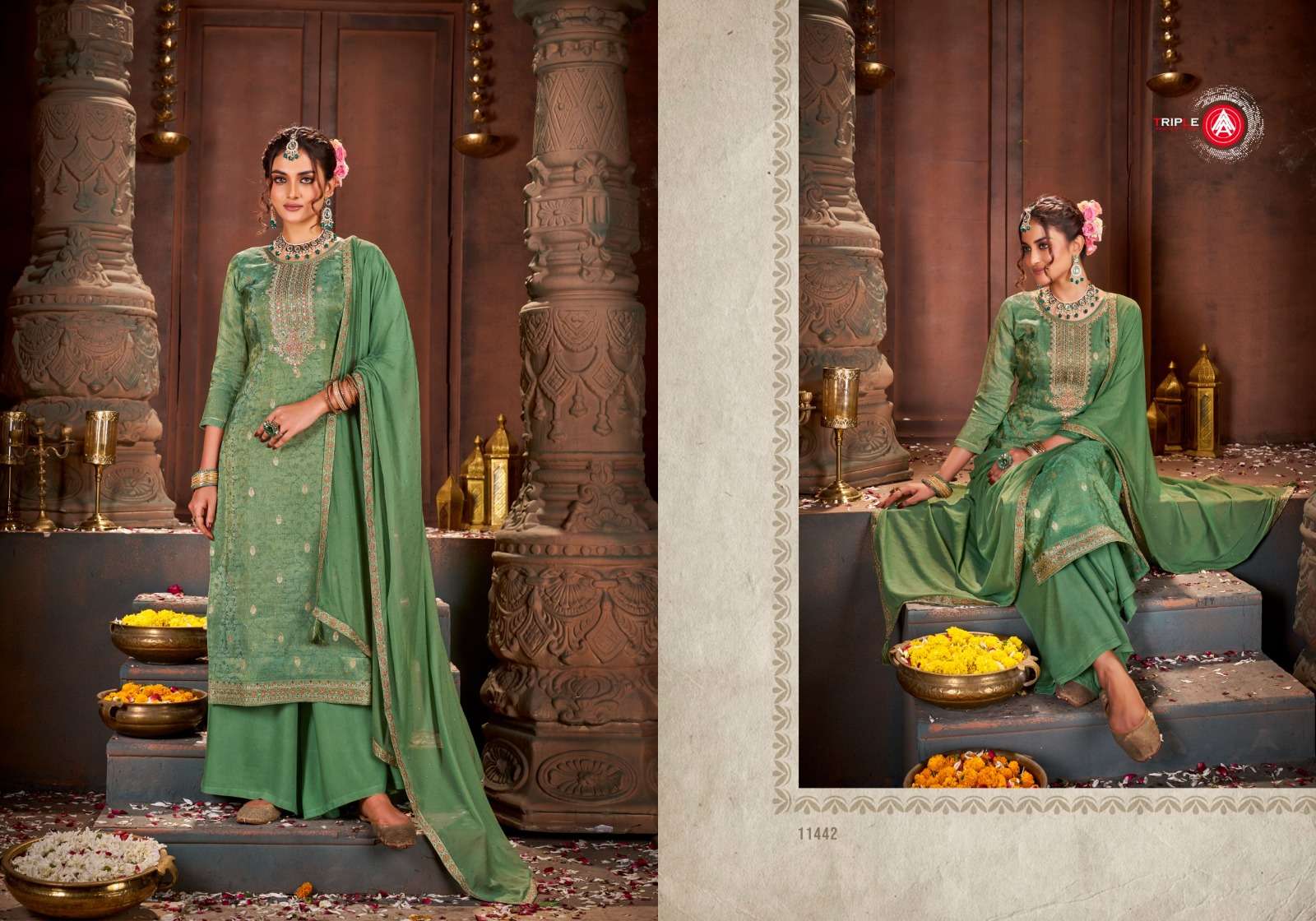 TRIPLE AAA KETHI DESIGNER JACQUARD LADIES SUIT DESIGN