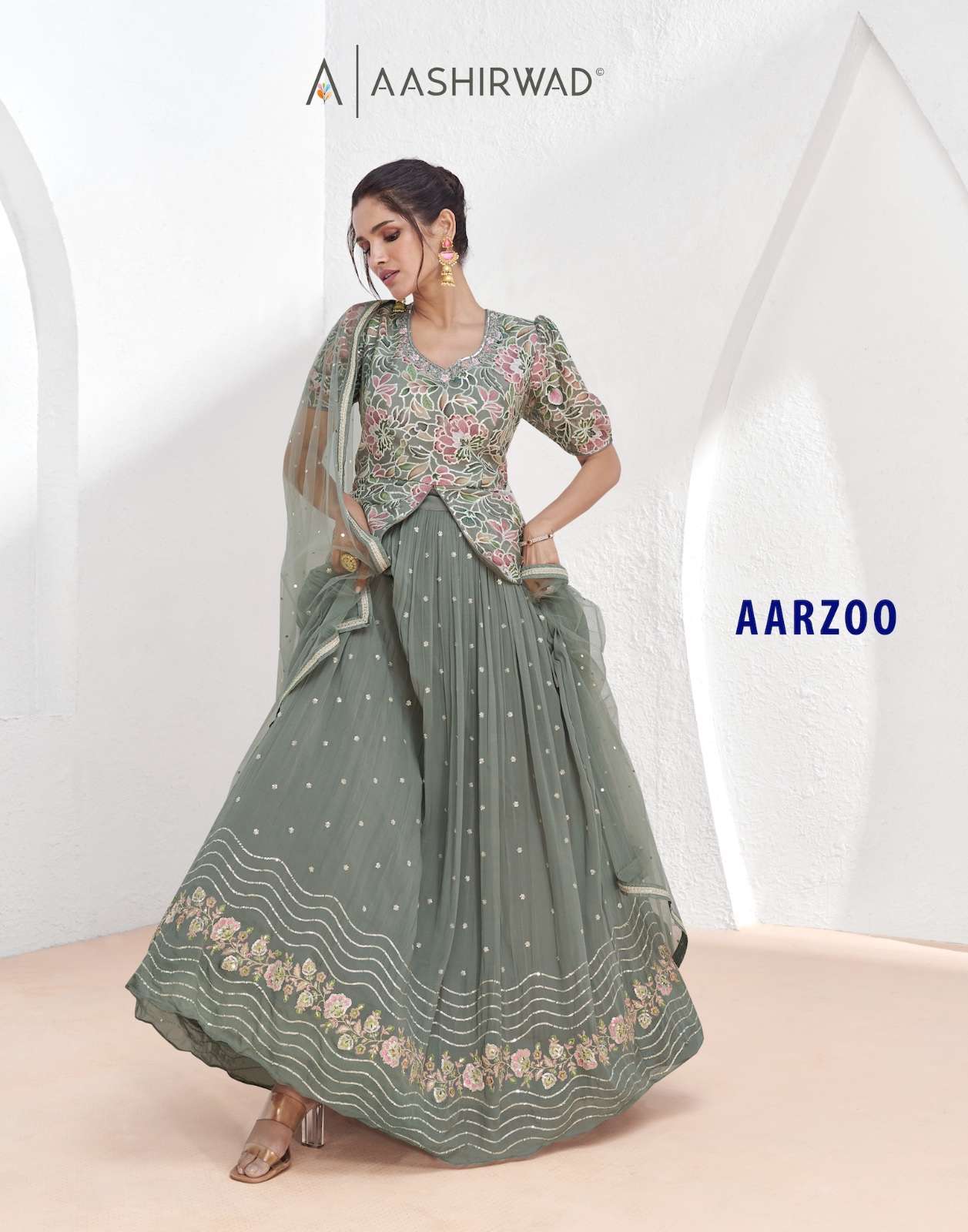 AASHIRWAD AARZOO INDO WESTERN READYMADE COLLECTION 2024