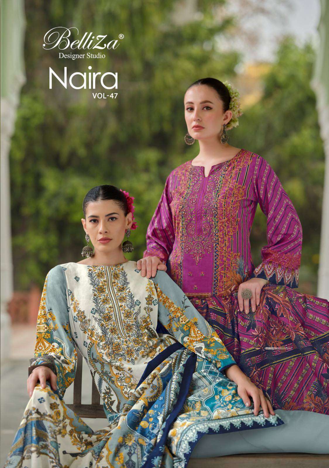 BELLIZA NAIRA VOL 47 COTTON DRESS PAKISTANI CATALOUGE WHOLESLAE