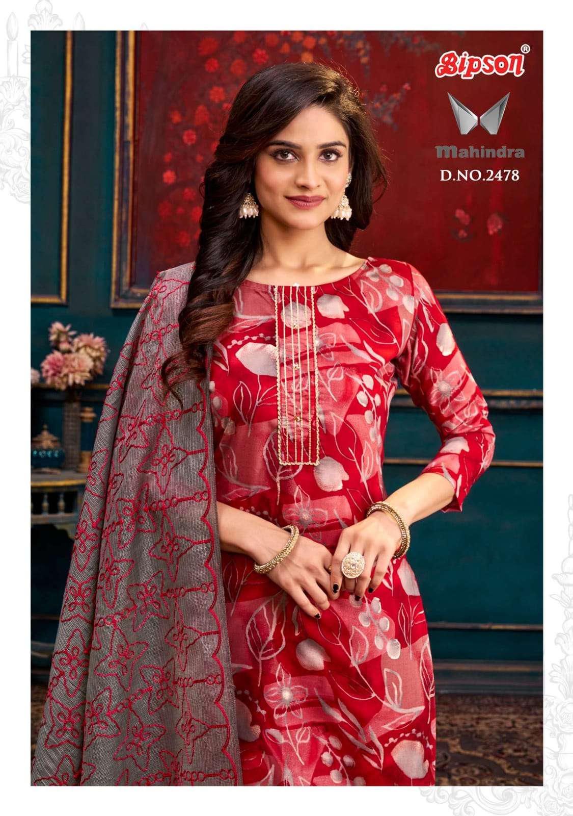 BIPSON MAHINDRA - 2478 COTTON FOIL PRINT KOTA DUPPTA SET 