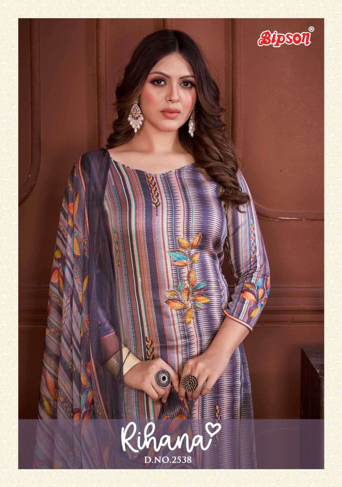 BIPSON RIHANA - 2538 COTTON SATIN PYOR BEMBERG DUPPTA LADIES SUIT