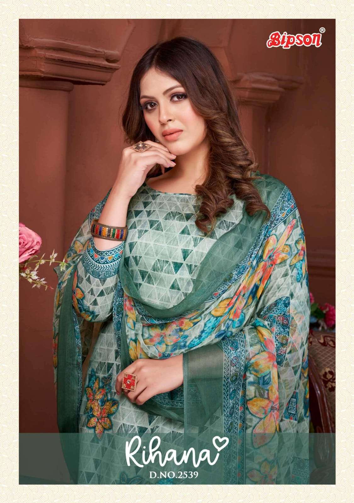 BIPSON RIHANA - 2539 COTTON SATIN PYOR BEMBERG DUPPTA WOMEN SUIT