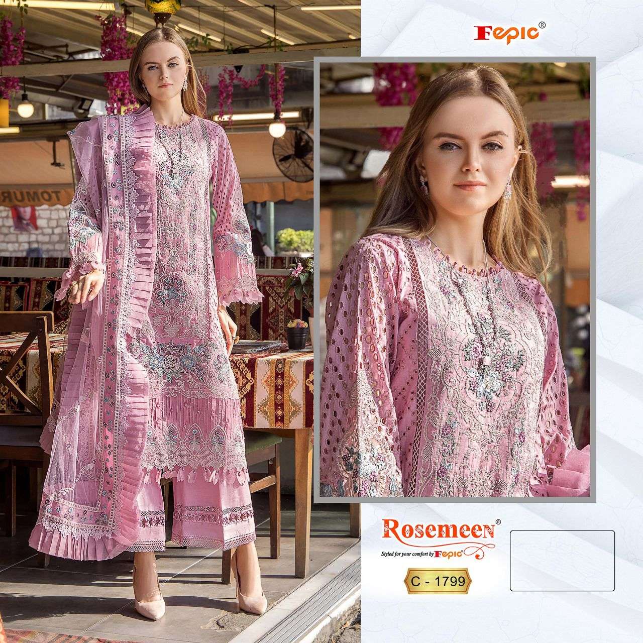 FEPIC C1799 ROSEMEEN COTTON PAKISTANI DRESS FOR WOMEN 