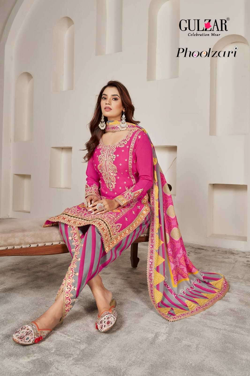 GULZAR PHOOLZARI D.NO .2081-2084 DHOTI STYLE PUNJABI SUIT 