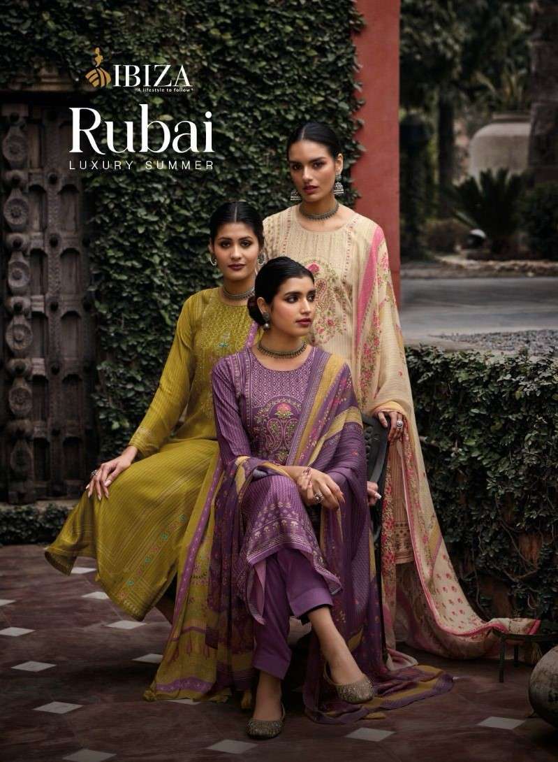 IBIZA  RUBAI PURE BEMBERG MUSLIN SUIT FOR FESTIVAL WHOLESALE SURAT