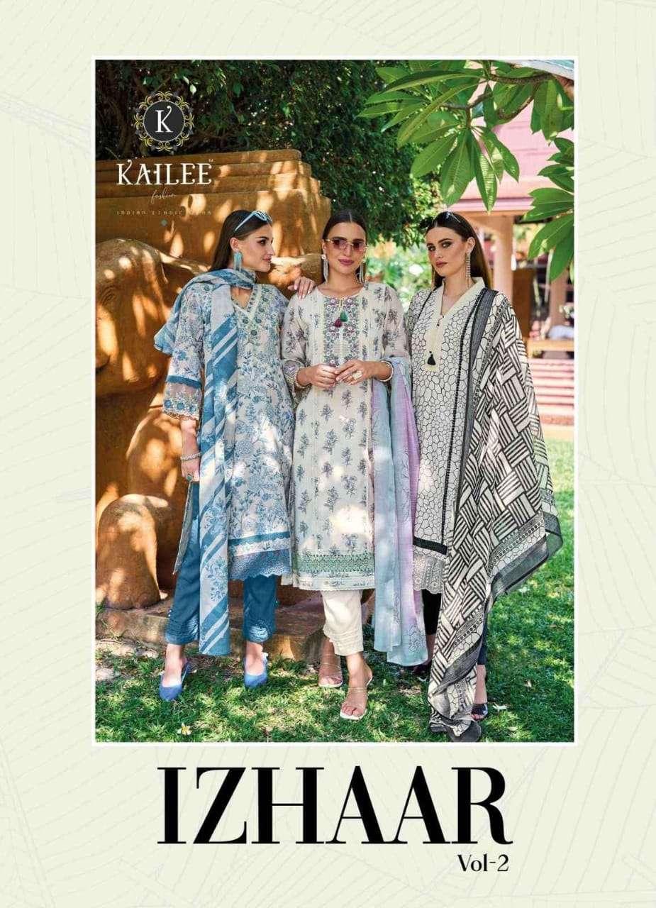 KAILEE FASHION IZHAAR vol-2 LINEN DESIGNER KURTI PENT DUPPTA SET CATALOUGE SURAT DELAER