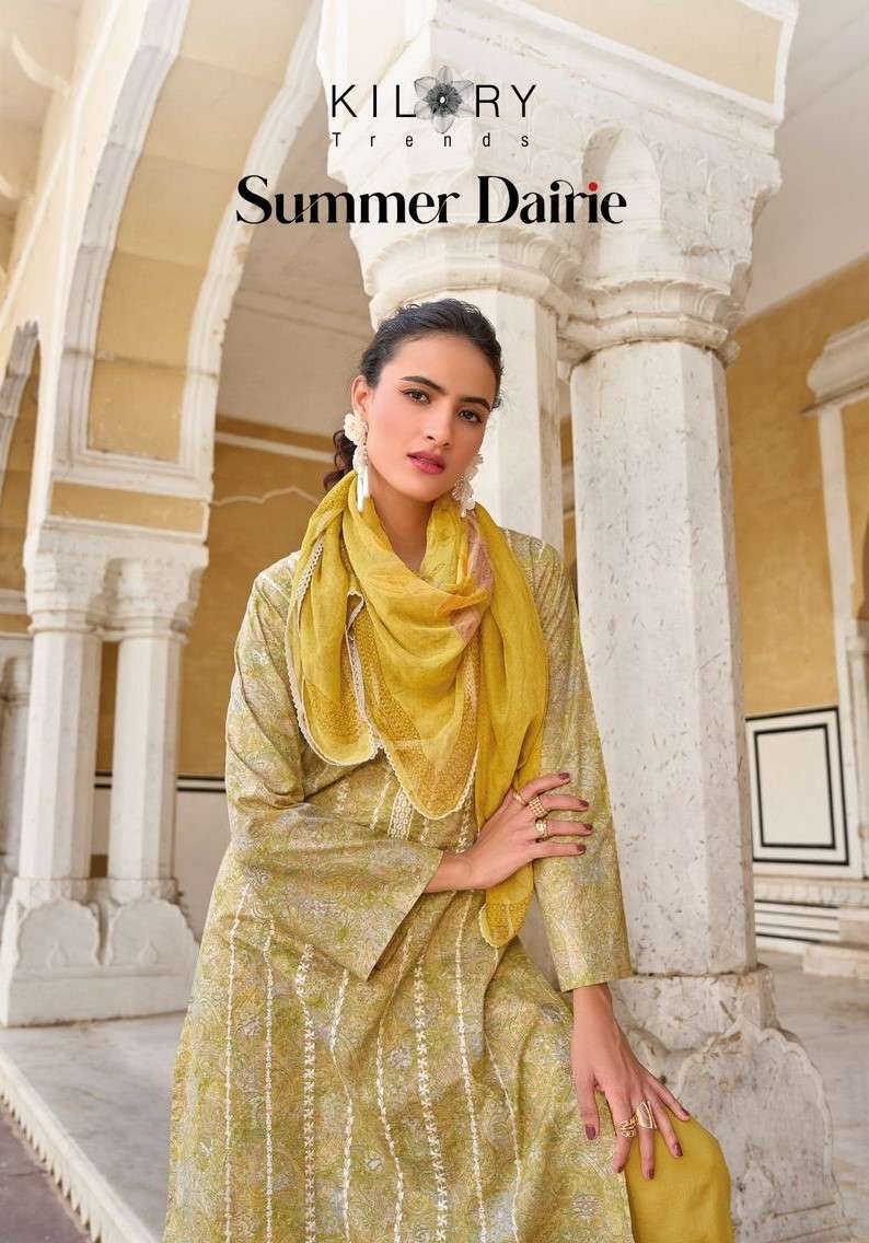 KILORY TRENDZ Summer Dairie LAWN COTTON PYOR BEMBERG DUPPTA COLLECTION WHOLESALE SURAT