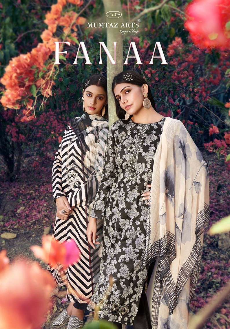 MUMTAZ ART FANNA COTTON SATIN PYOR DUPPTA LADIES SUIT