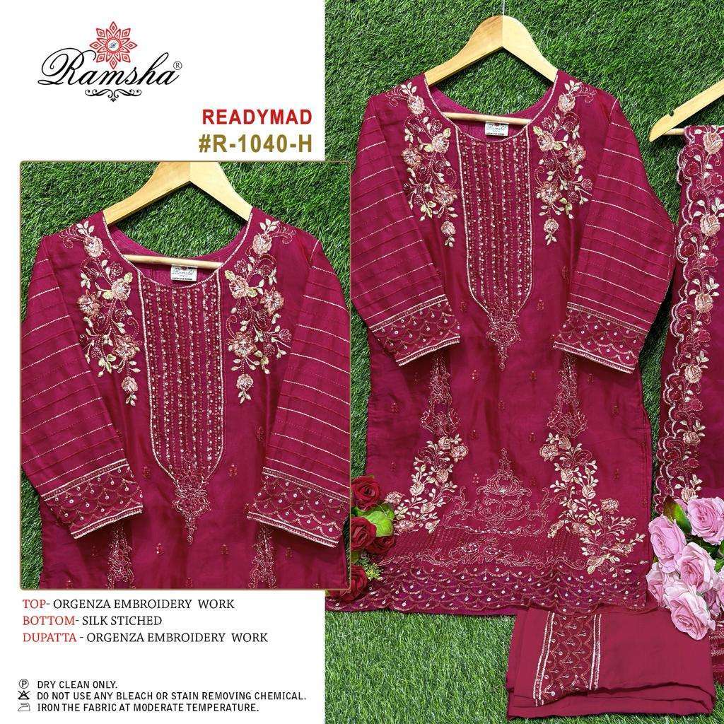   RAMSHA R-1040 nx ORGENZA EMBRODIERY LATEST PAKISTANI READYMADE FOR WOMEN