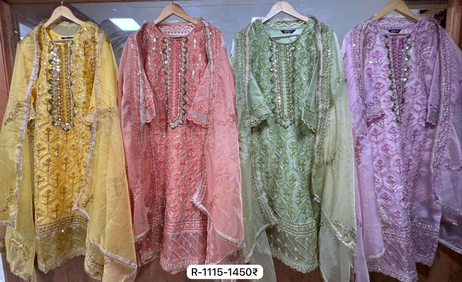 RAMSHA R-1115 ORGENZA EID COLLECTION  PAKISTANI READYMADE 