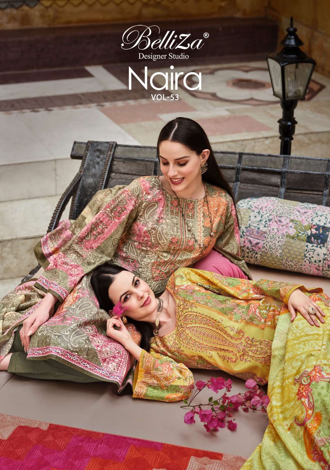 BELLIZA NAIRA VOL 53 COTTON KARACHI PAKISTANI SUIT WHOLESALE PRICE SURAT