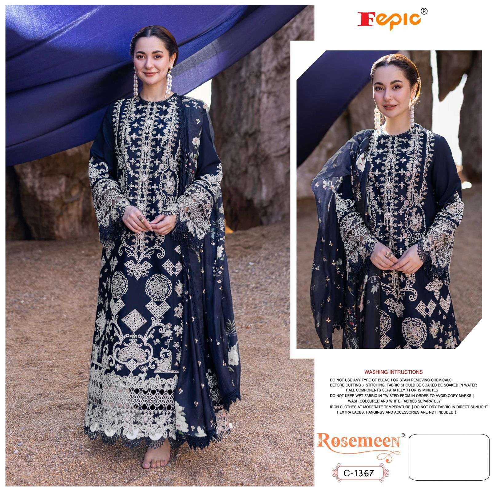 FEPIC C 1367 ROSEMEEN PAKISTANIRAYON DARK COLOR PAKISTANI SUIT ONLINE DEALER SURAT