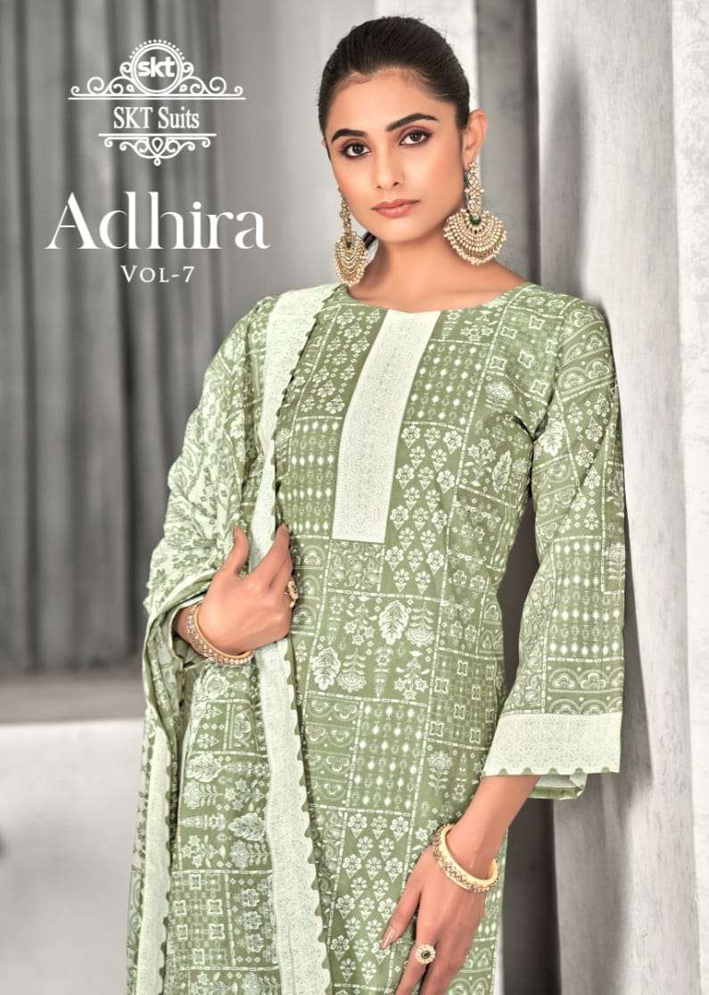 SKT ADHIRA VOL 7 COTTON SUIT CATALOUGE WHOLESALE PRICE SURAT DELAER