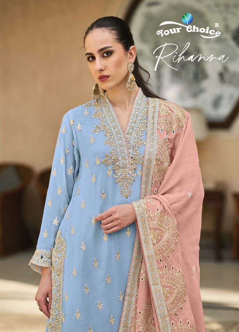 your choice RIHANA  straight with Sarara indian pakistani suit supplier surat 