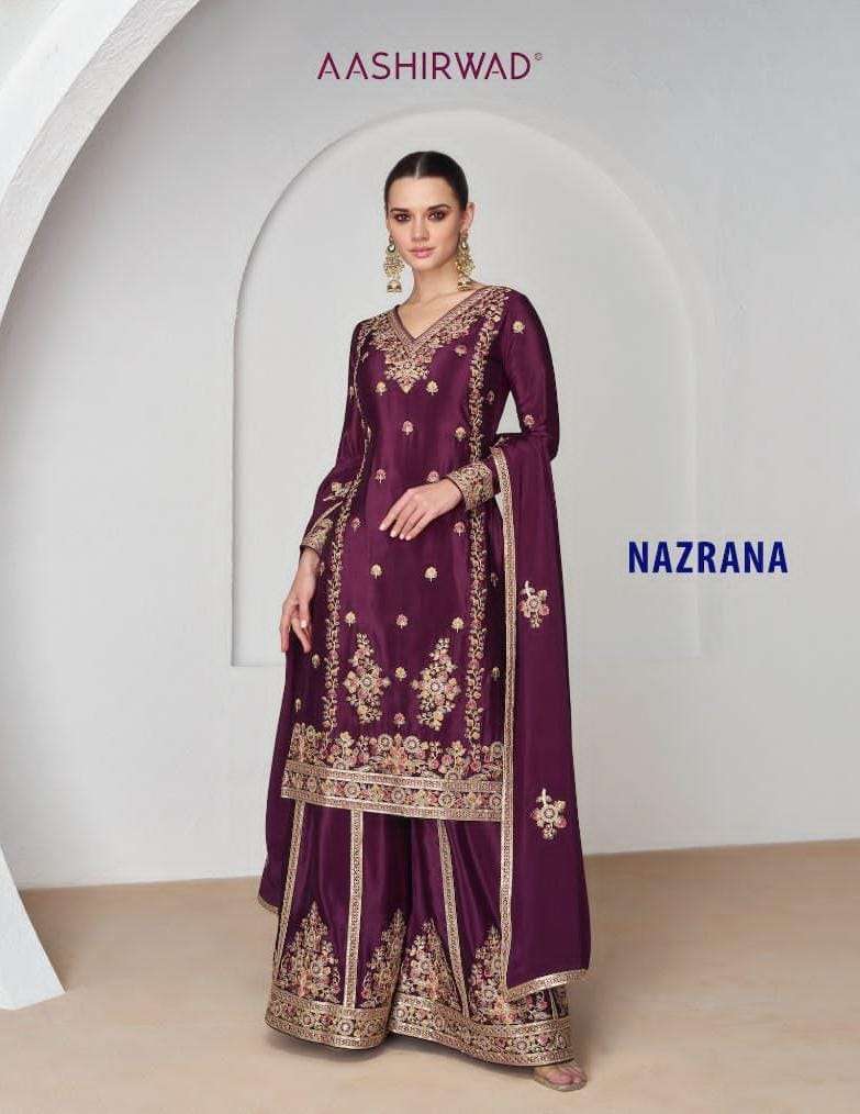 AASHIRWAD NAZRANA DESIGNER READYMADE AASHIRWAD NEW COLLECTION SURAT WHOLESLAER