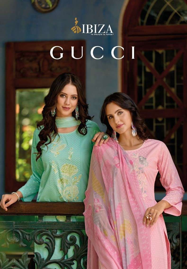 IBIZA GUCCI PURE LAWN COTTON IBIZA NEW CATALOUGE SURAT WHOLESLAER 