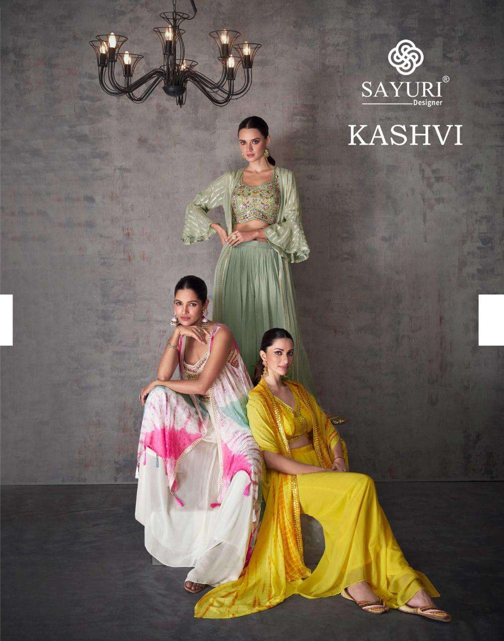 SAYURI KASHVI GEORGETTE INDO WESTERN READYMADE COLLECTION SURAT