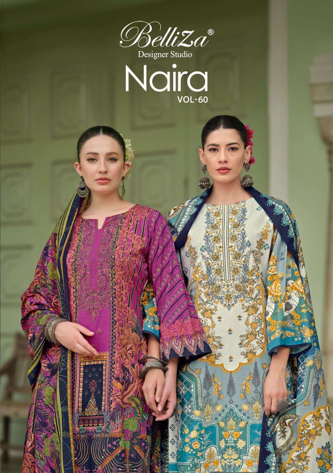 BELLIZA NAIRA 60 PRICE WHOLESALE  COTTON PAKISTANI SURAT WHOLESALER 